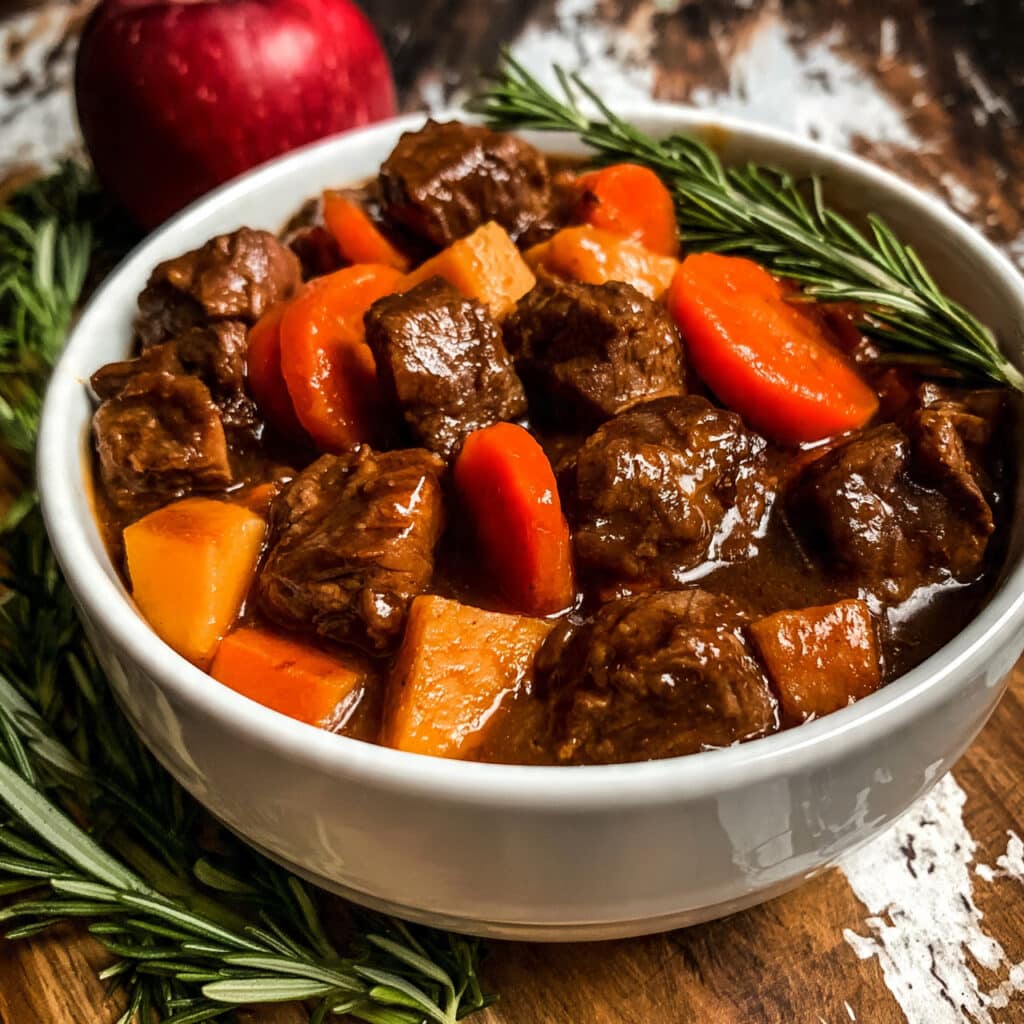 Harvest Harmony Beef & Sweet Potato Stew Recipe