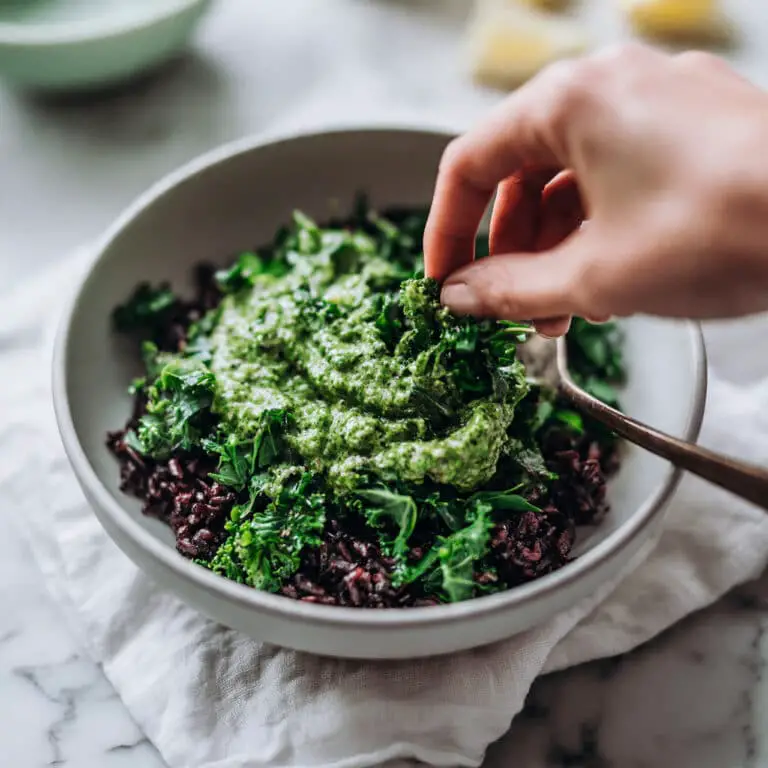 Warm Rice Salad with Roasted Vegetables and Cilantro Tahini Dressing Recipe