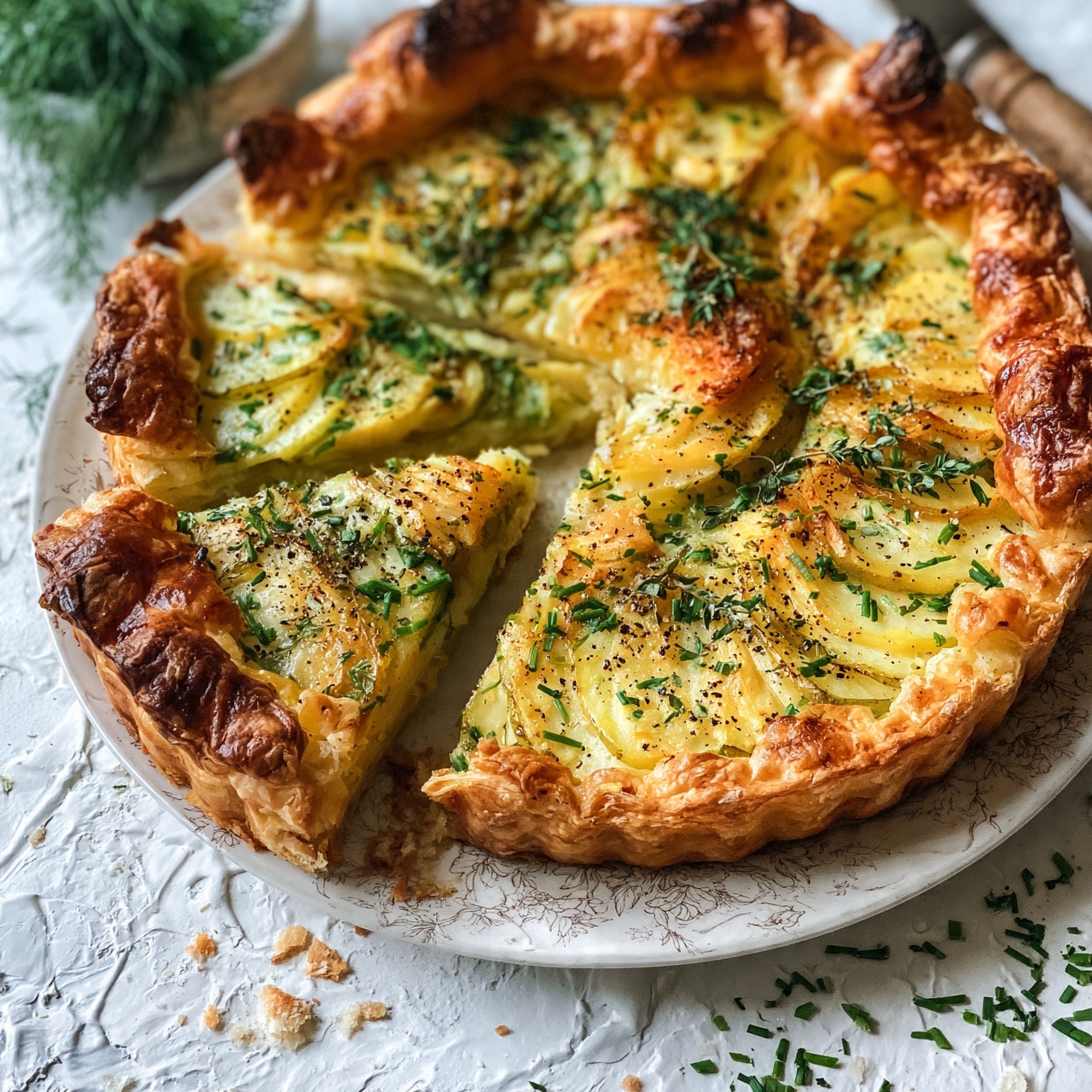 Cheesy Potato Chive Galette Recipe