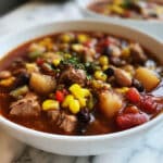 Cowboy Soup: A Hearty Tex-Mex-Inspired Ground Beef and Bean Soup Recipe