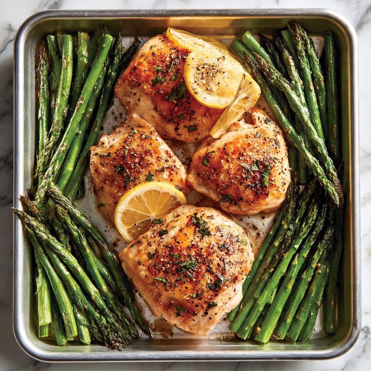 Honey Lemon Chicken Asparagus Skillet Recipe