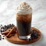 Iced Cinnamon Latte with Carob Syrup Recipe