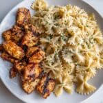 Garlic Butter Chicken Bites with Creamy Parmesan Pasta Recipe