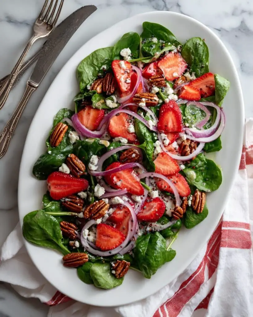 Strawberry Spinach Salad with Almonds Recipe
