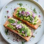 Baked Salmon with Avocado Mash Recipe