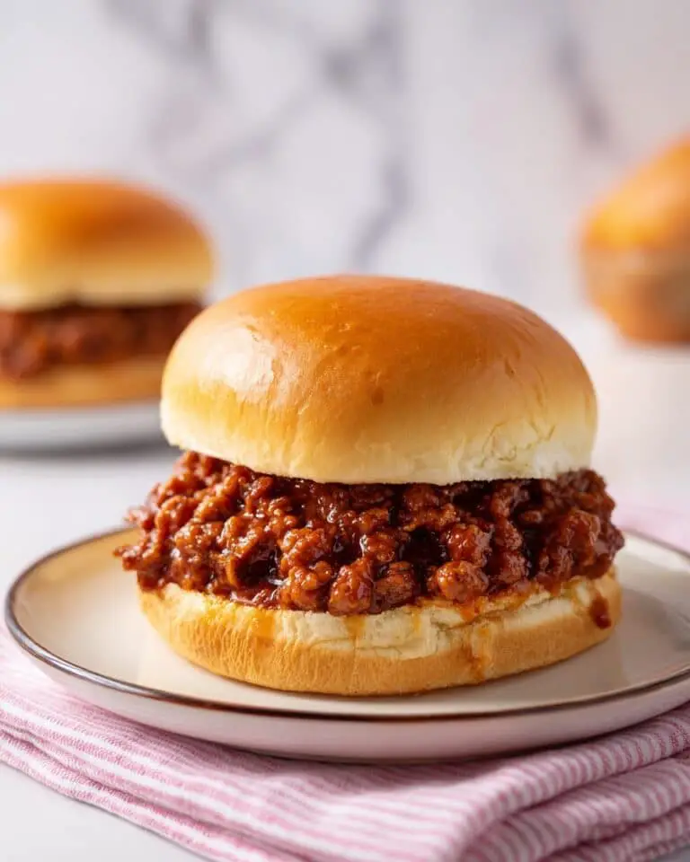 Homemade Sloppy Joes with Ground Beef and Tomato Sauce Recipe