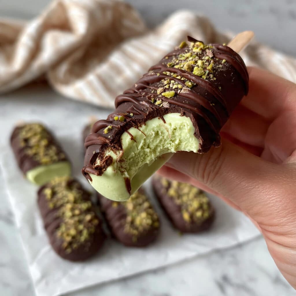 Healthy Pistachio Magnum Ice Cream Bars Recipe