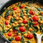 Spicy Chickpea and Spinach Skillet Recipe