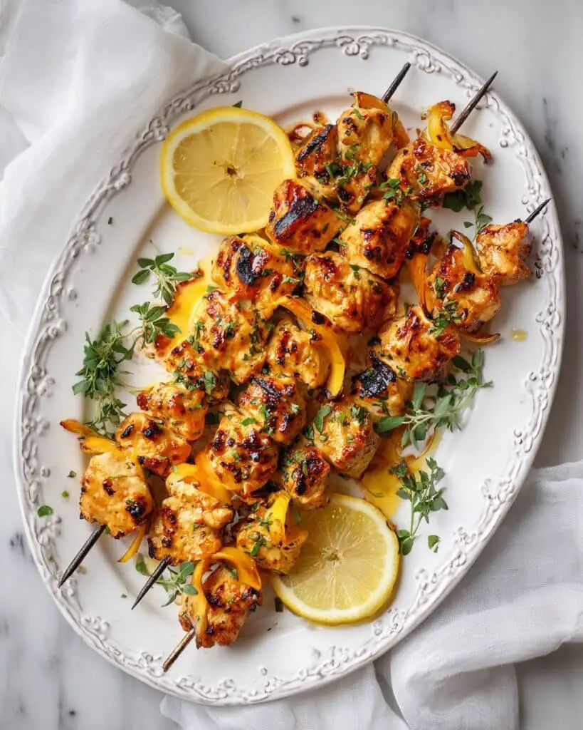 Grilled Lemon Herb Chicken Skewers Recipe
