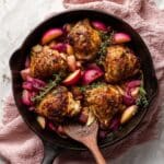 Skillet Roast Chicken with Peaches Recipe