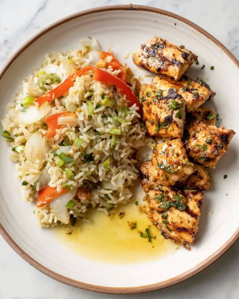 Irresistible Chicken Kabobs with Lemon Basil Garlic Butter Recipe