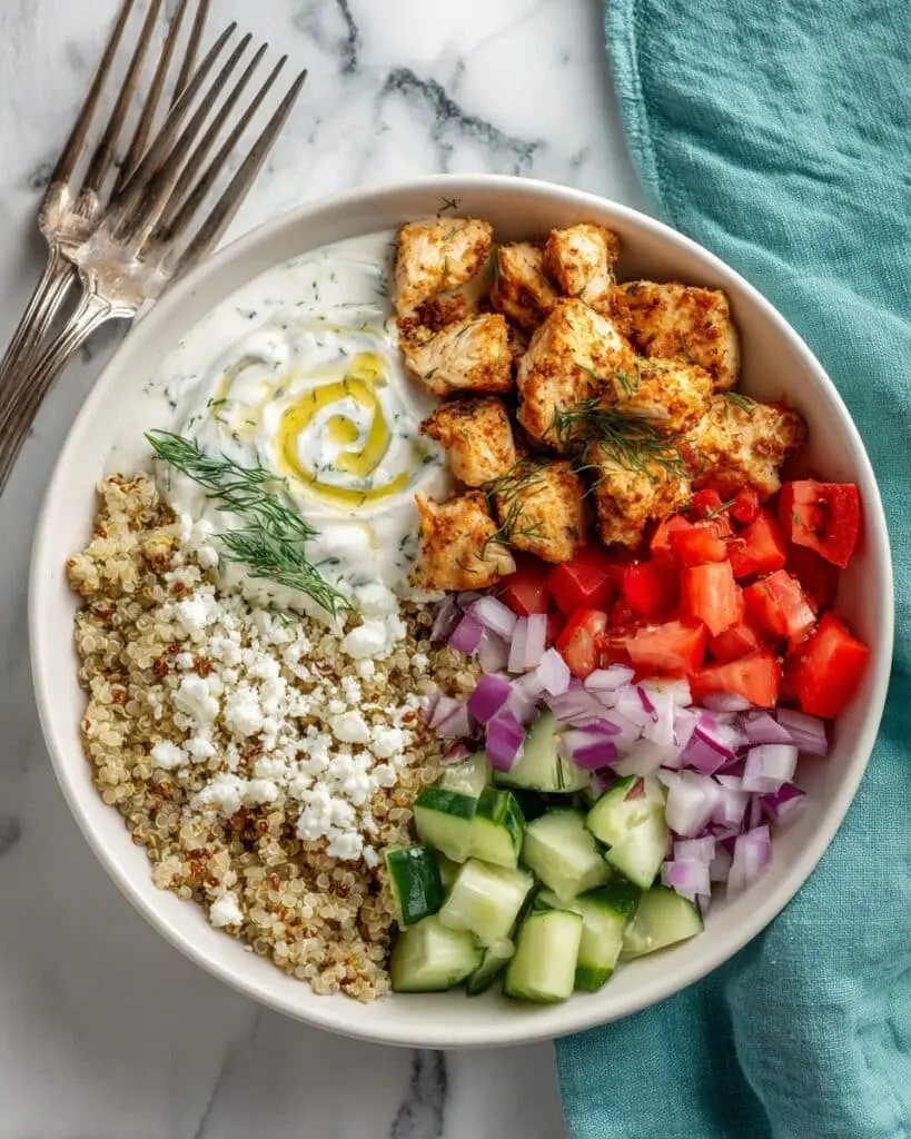 Greek Chicken Bowl Board Recipe