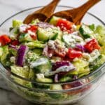Homemade Mediterranean Greek Salad with Oregano-Lemon Dressing Recipe