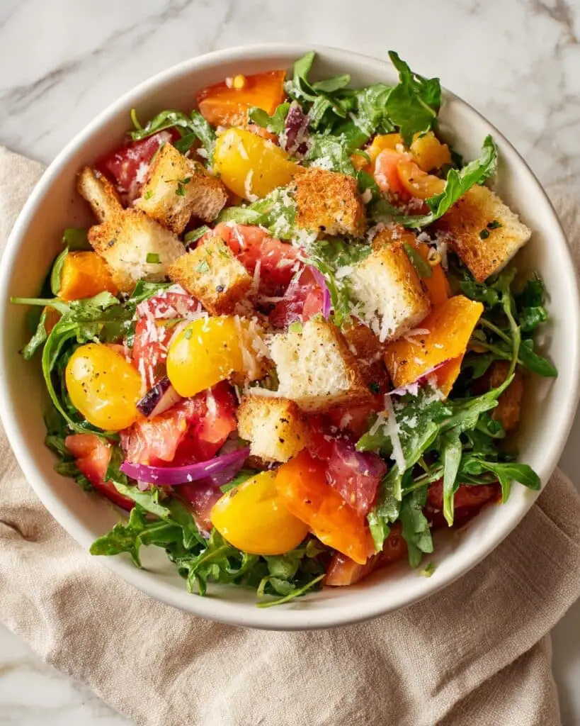 Sweet Pepper Panzanella Salad Recipe