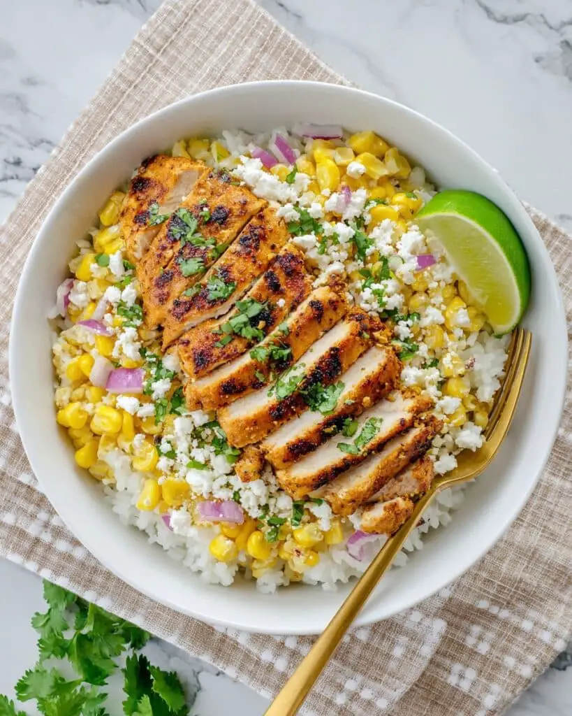 Street Corn Chicken Rice Bowls Recipe