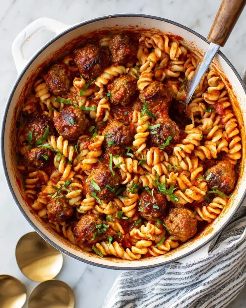 One-Pot Spaghetti-O’s with Mini Meatballs Recipe