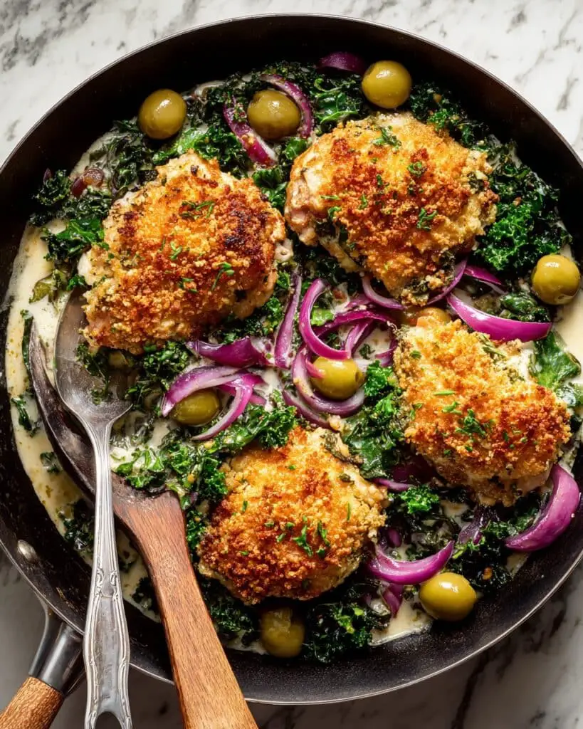 One-Pot Chicken with Creamed Kale Recipe
