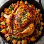 Greek Lemon Garlic Whole Roast Chicken Recipe