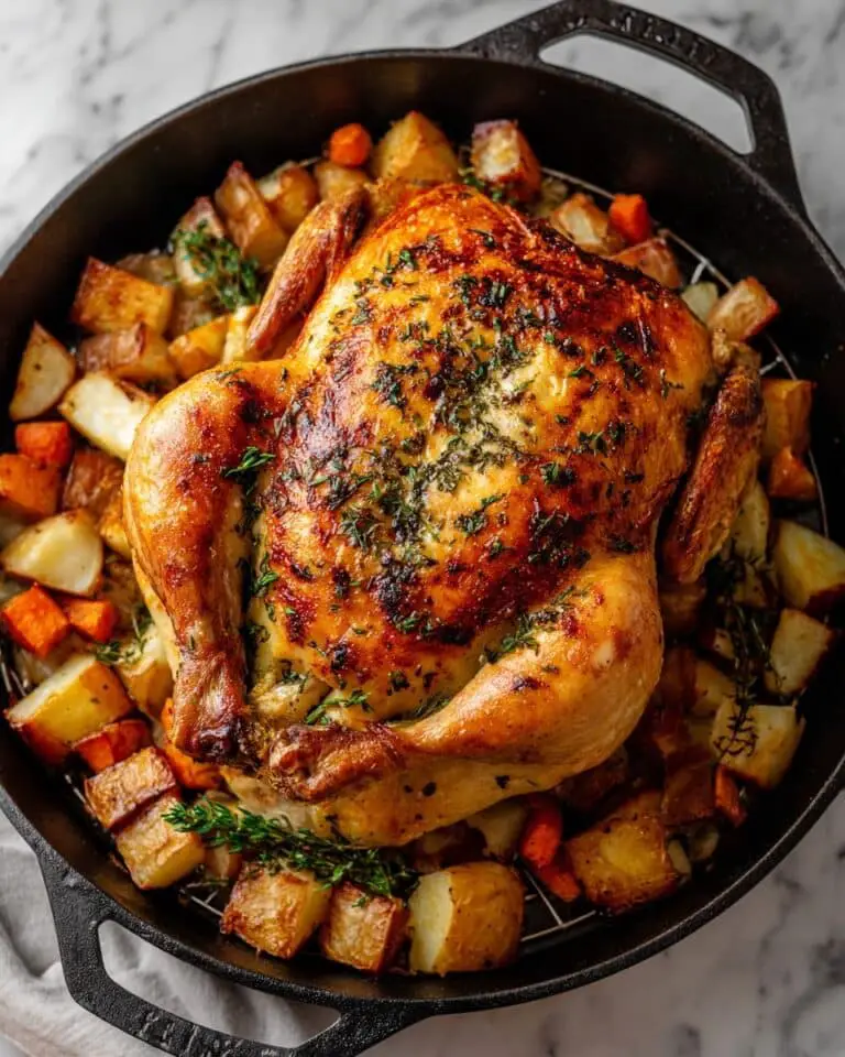 Greek Lemon Garlic Whole Roast Chicken Recipe