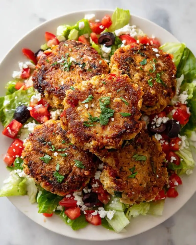 Mediterranean Chicken Patties with Feta and Herbs Recipe