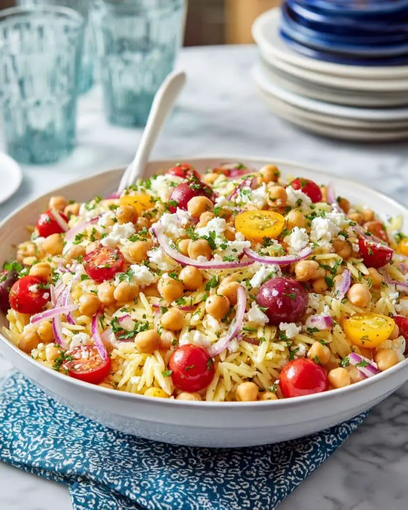 Mediterranean Orzo Pasta Salad Recipe