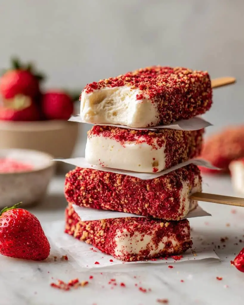 Strawberry Shortcake Ice Cream Bars Recipe