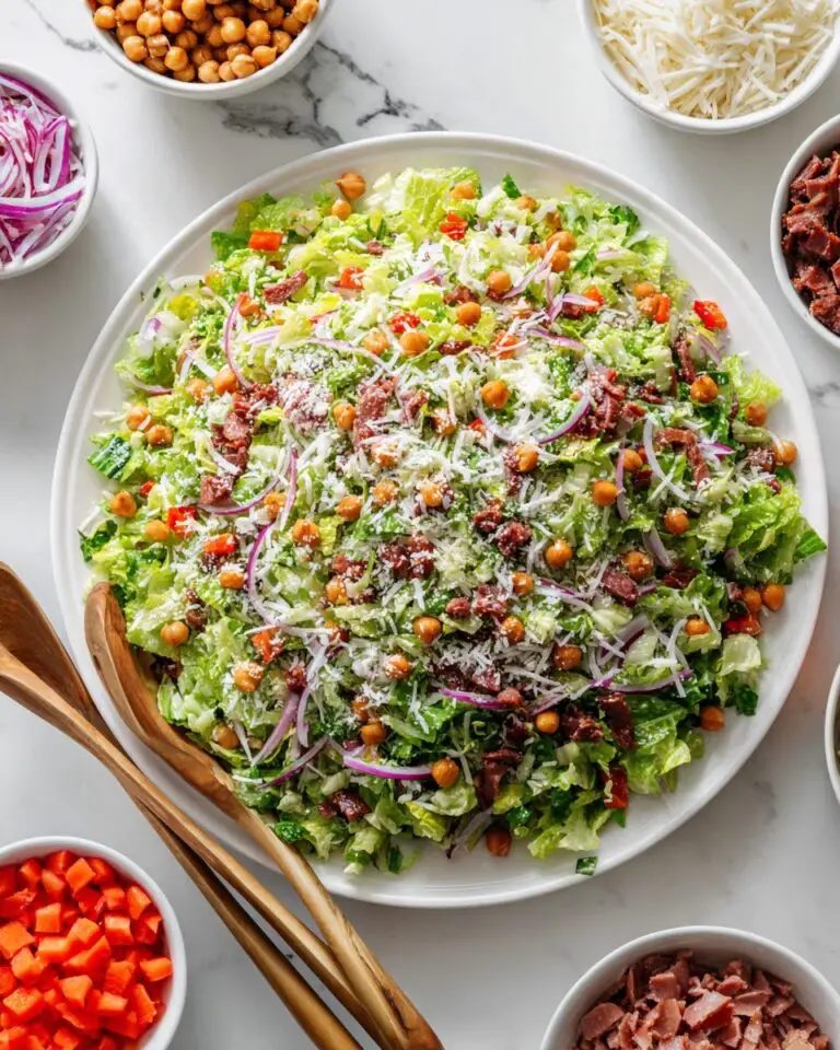 Italian Chopped Salad with Fresh Vegetables, Olives, and Mozzarella Recipe