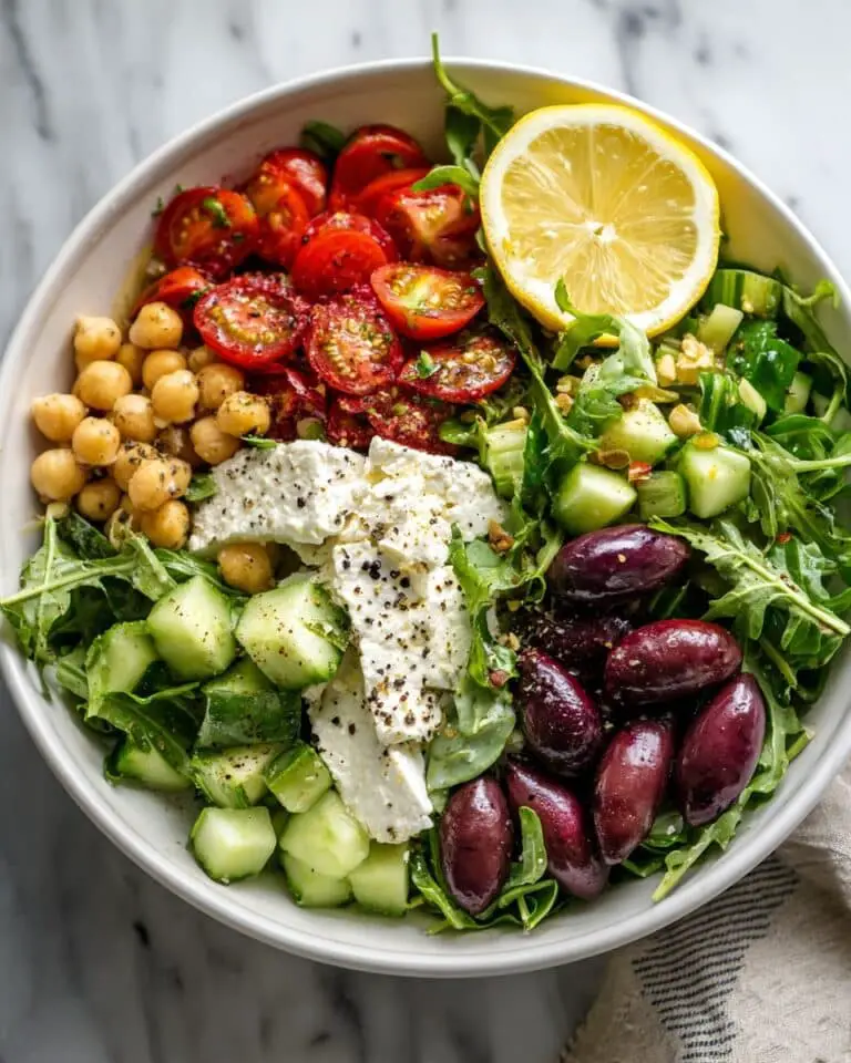 Greek Salad with Lemon Vinaigrette Recipe