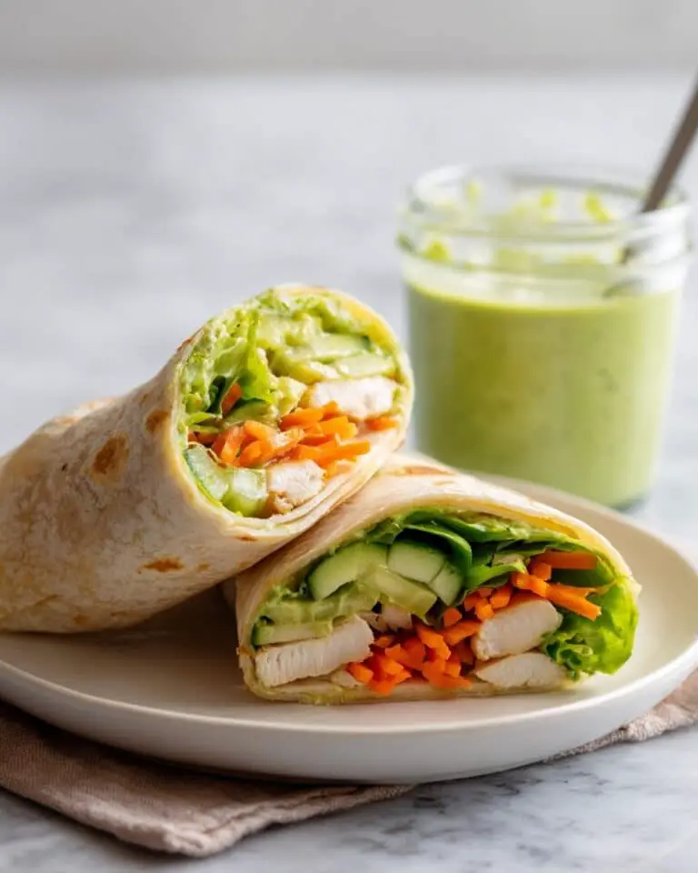 Cucumber-Chicken Green Goddess Wrap Recipe