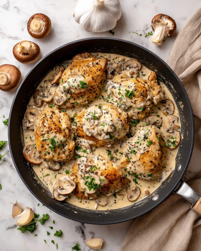 Creamy Mushroom Chicken Recipe