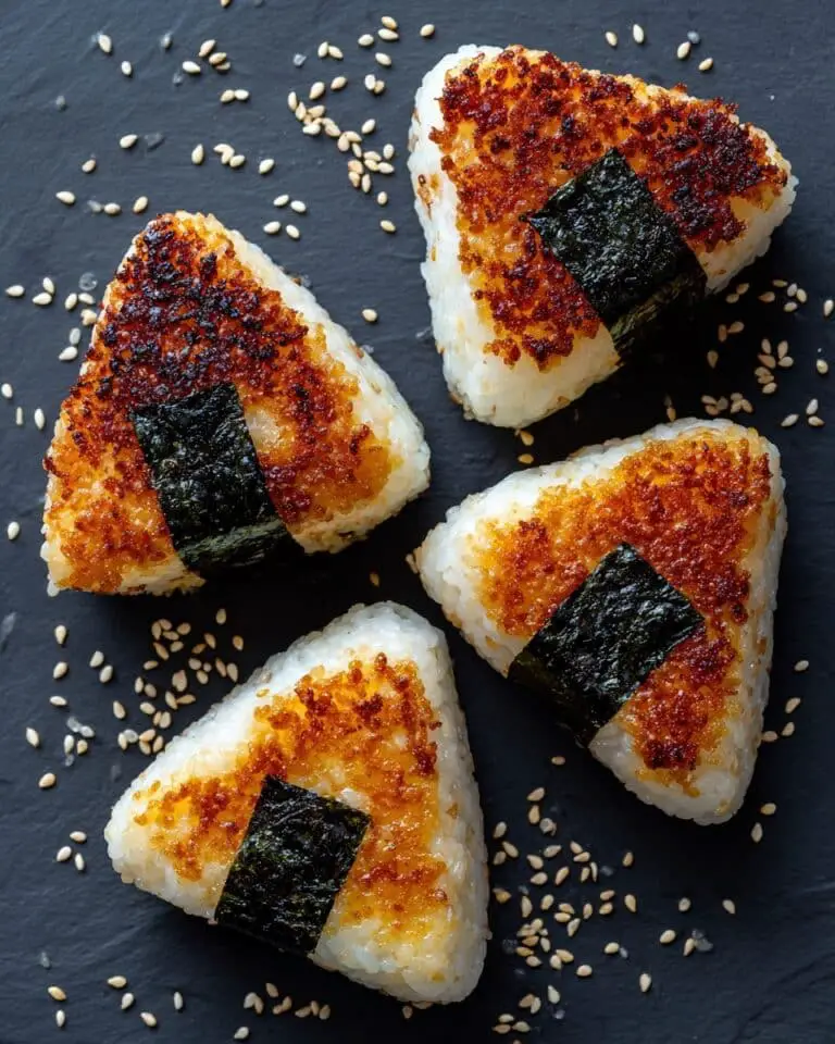 Yaki Onigiri: Japanese Grilled Rice Balls with Savory Soy Glaze Recipe