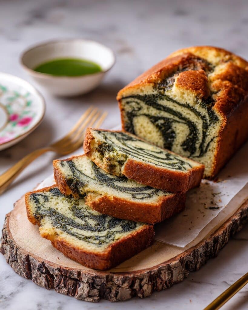 Matcha Marble Pound Cake Recipe