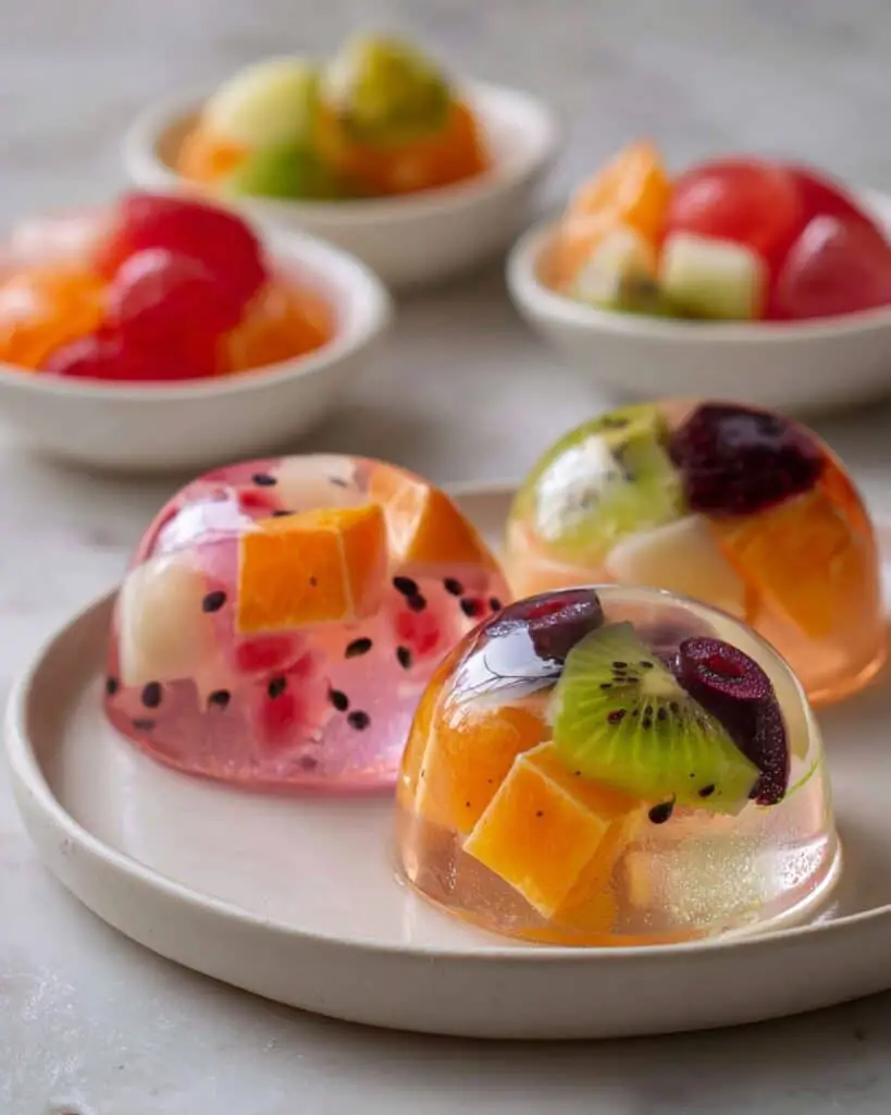 Japanese Fruit Jelly with Fresh Seasonal Fruits Recipe