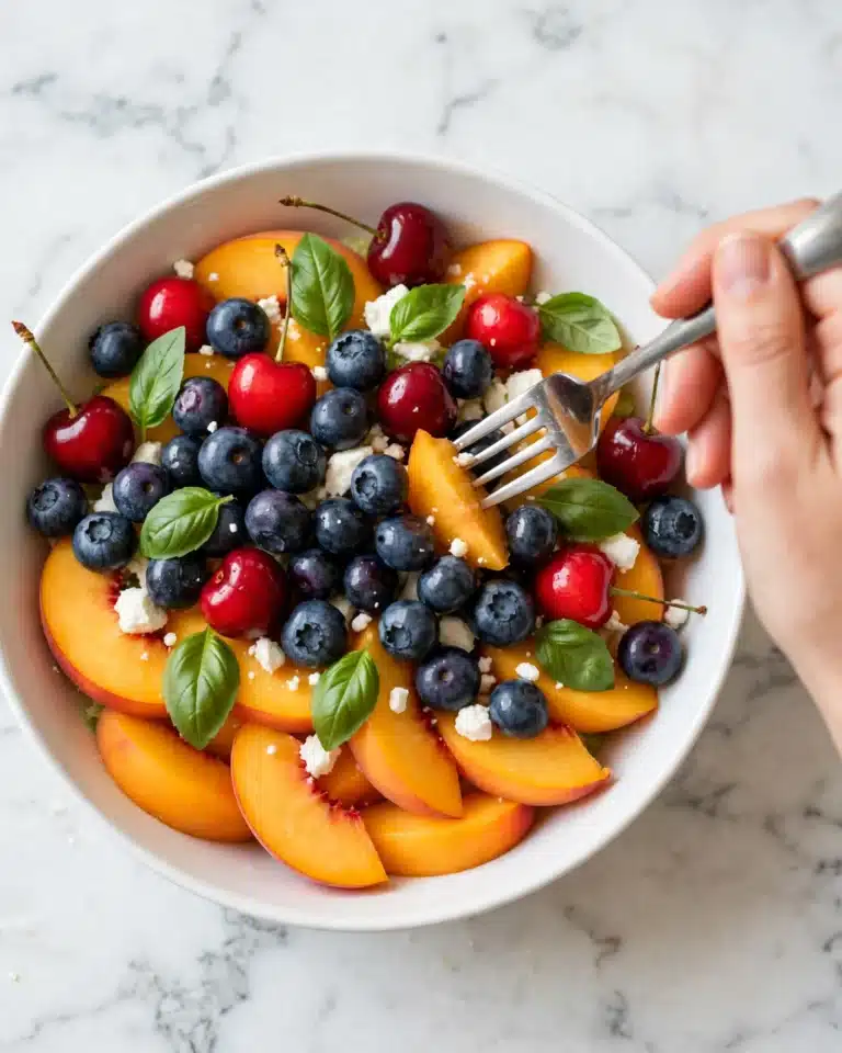 Blueberry Peach Feta Salad Recipe
