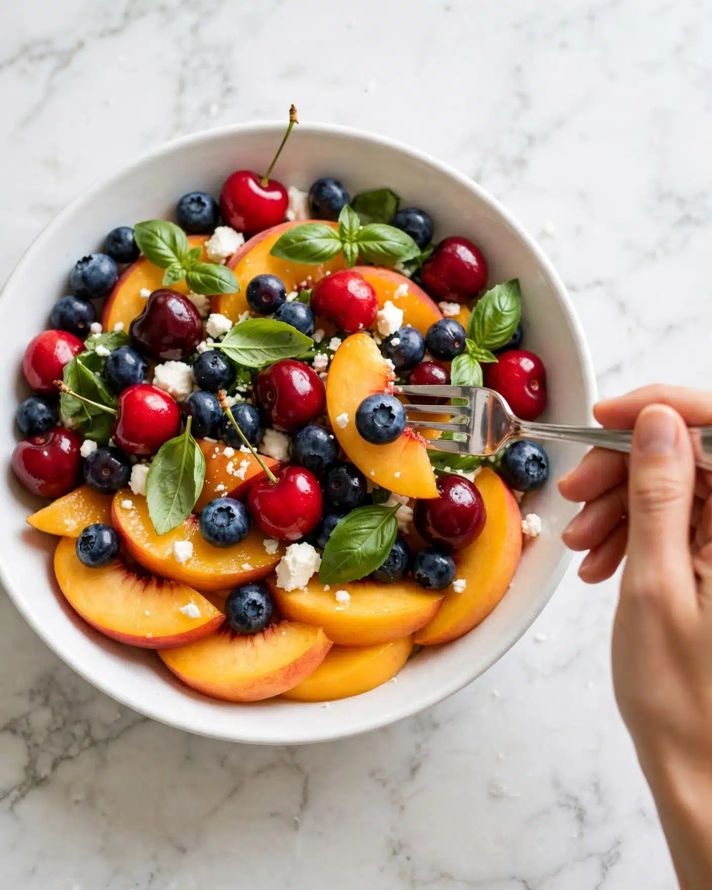 Blueberry Peach Feta Salad Recipe - Recipe Image
