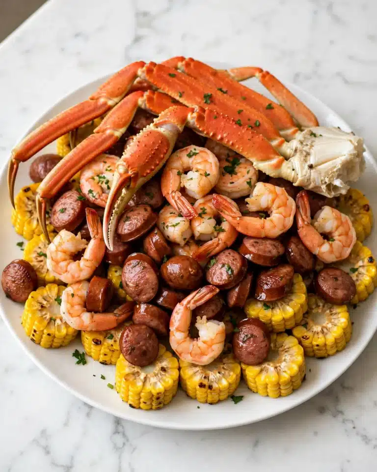 Southern Seafood Boil with Shrimp, Crab Legs, Sausage, and Cajun Spices Recipe
