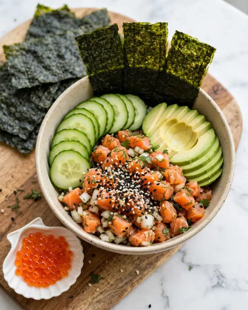 Hawaiian Salmon Poke Bowl Recipe