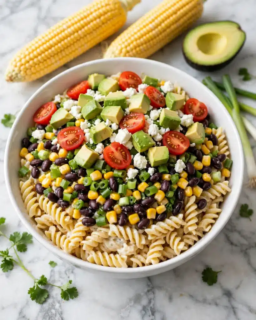 Smoked Corn Avocado Pasta Salad Recipe