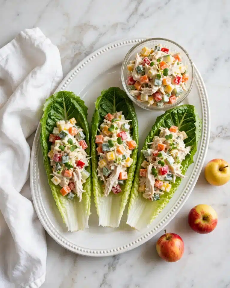 Chicken Apple Salad Lettuce Wraps Recipe