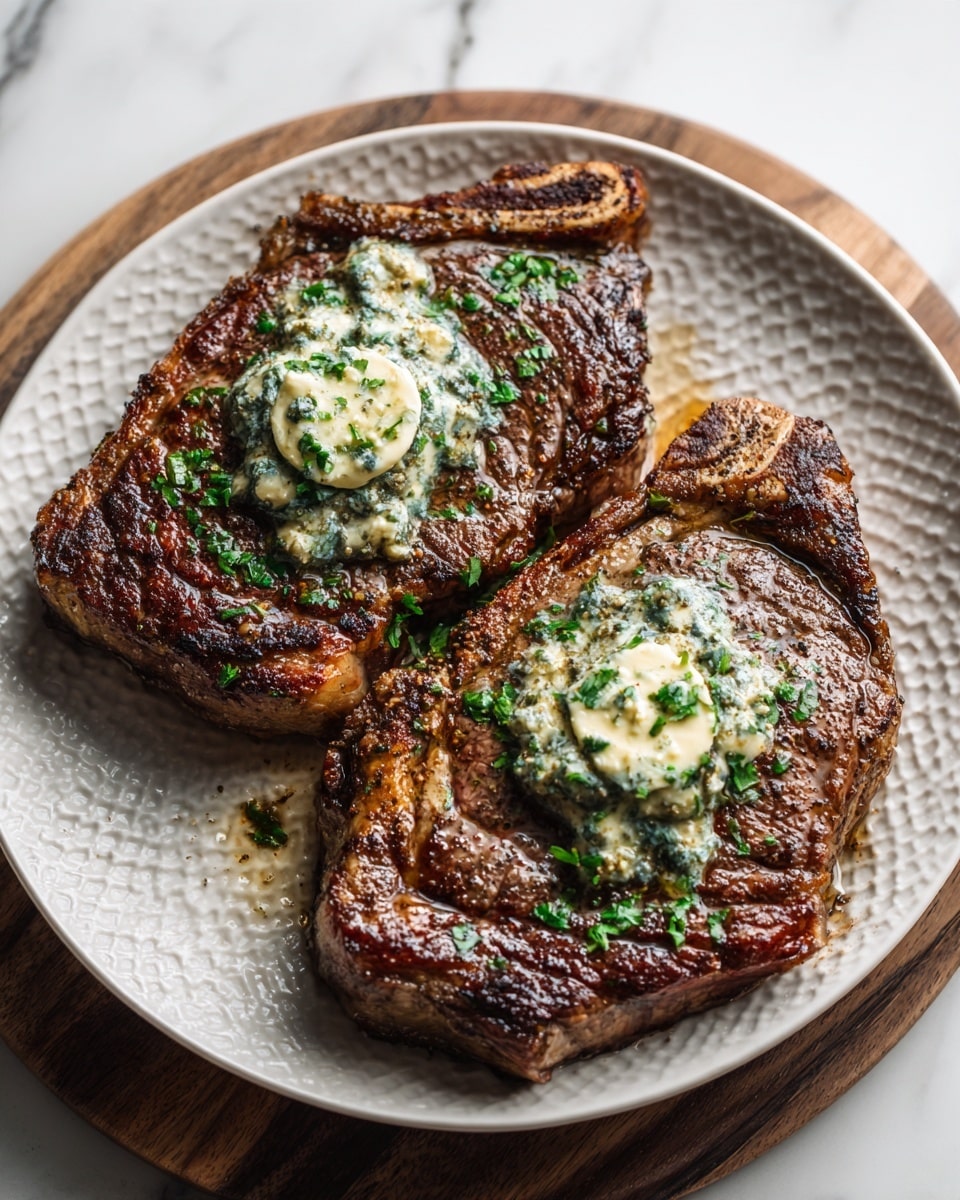 Grilled Ribeye Steak with Gorgonzola Sauce Recipe
