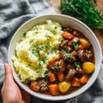 Hearty Baked Beef Casserole with Cheddar and Vegetables Recipe