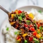 Beef and Pepper Rice Bowl Recipe