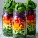 Colorful Mason Jar Salads Recipe