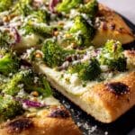 Broccoli White Pizza with Ricotta and Cheese Recipe