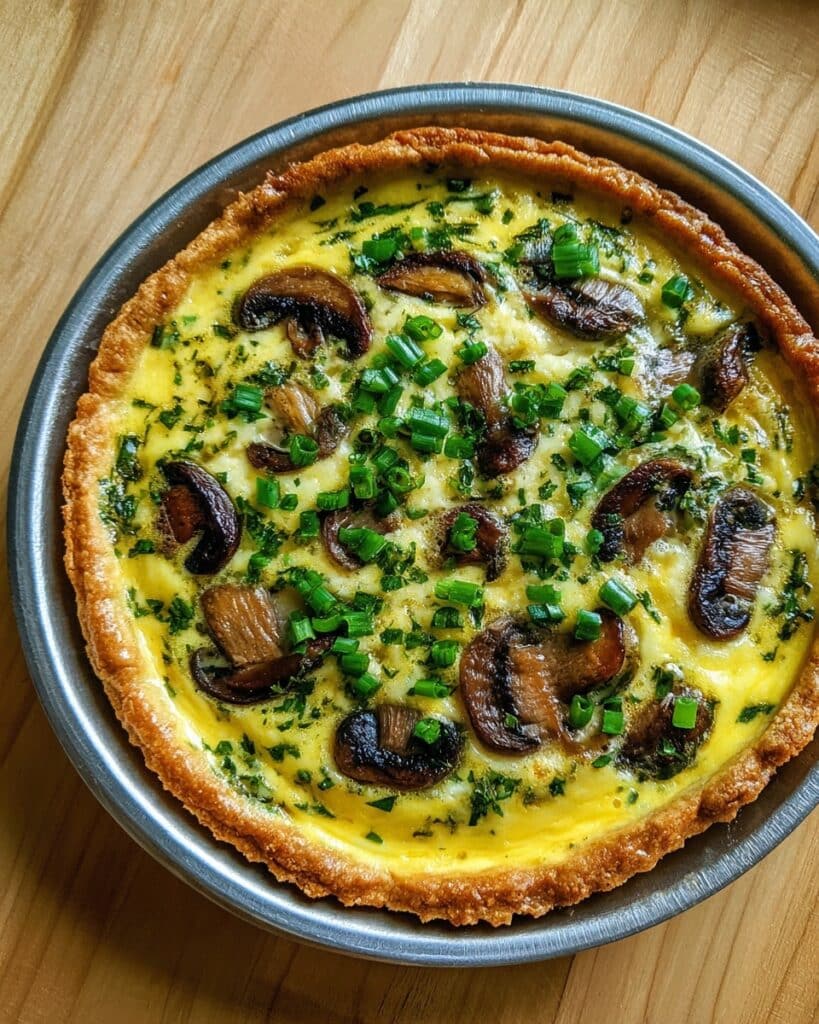 Mini Mushroom and Arugula Quiches Recipe