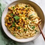 Creamy Cilantro and Corn Fettuccine Recipe