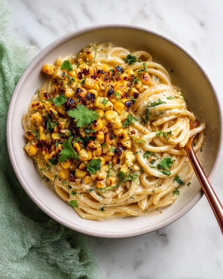Creamy Cilantro and Corn Fettuccine Recipe