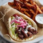 Sheet Pan Chicken Gyros with Feta Tzatziki Recipe