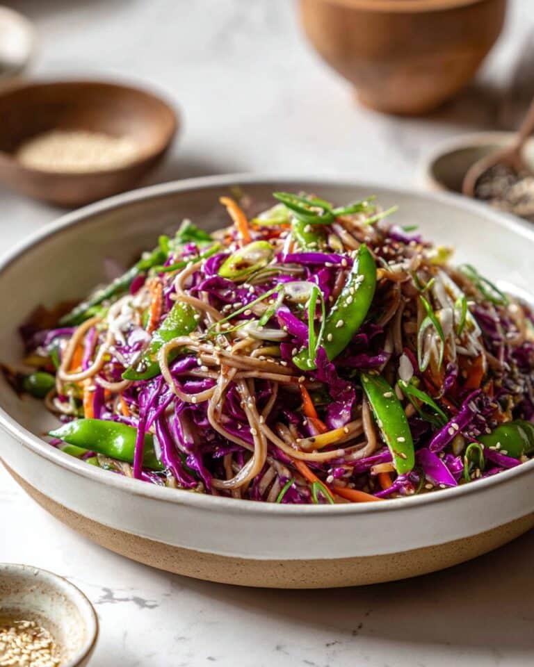 Cold Soba Noodle Salad with Sesame Ginger Dressing Recipe