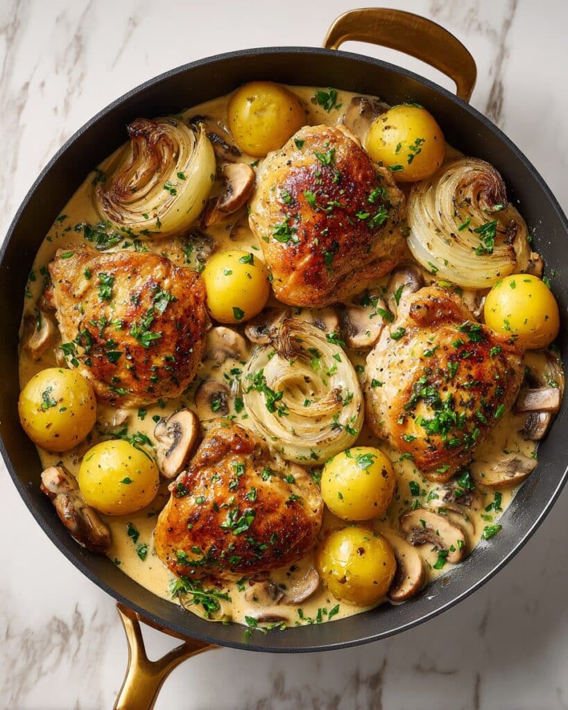 Easy Irish Chicken in Whiskey Cream Sauce Recipe